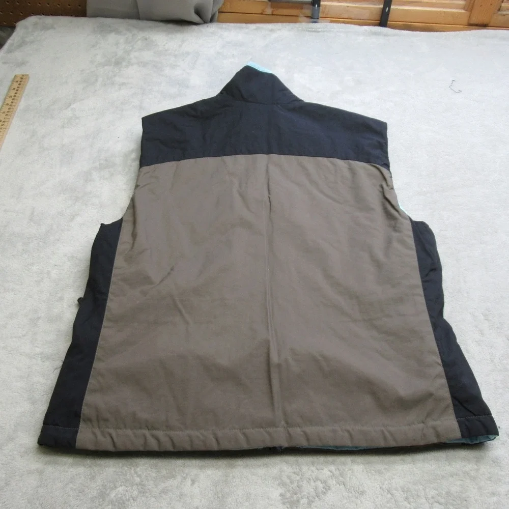 Nike Vest Youth Medium Blue Insulated Quilted Puffer Full Zip Reversible VTG‎